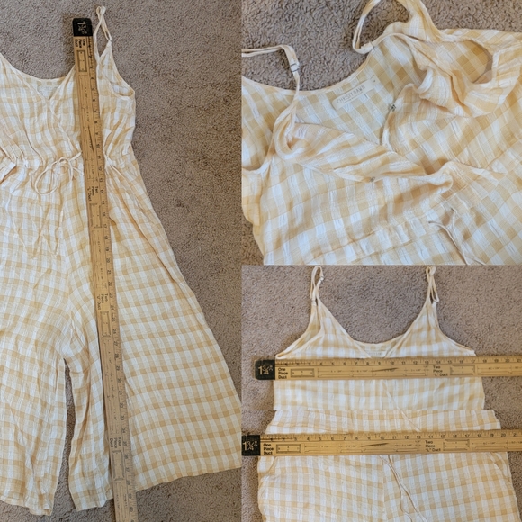 Priced to Sell - Christy Dawn Yellow and White Plaid Jumpsuit - Picture 7 of 12